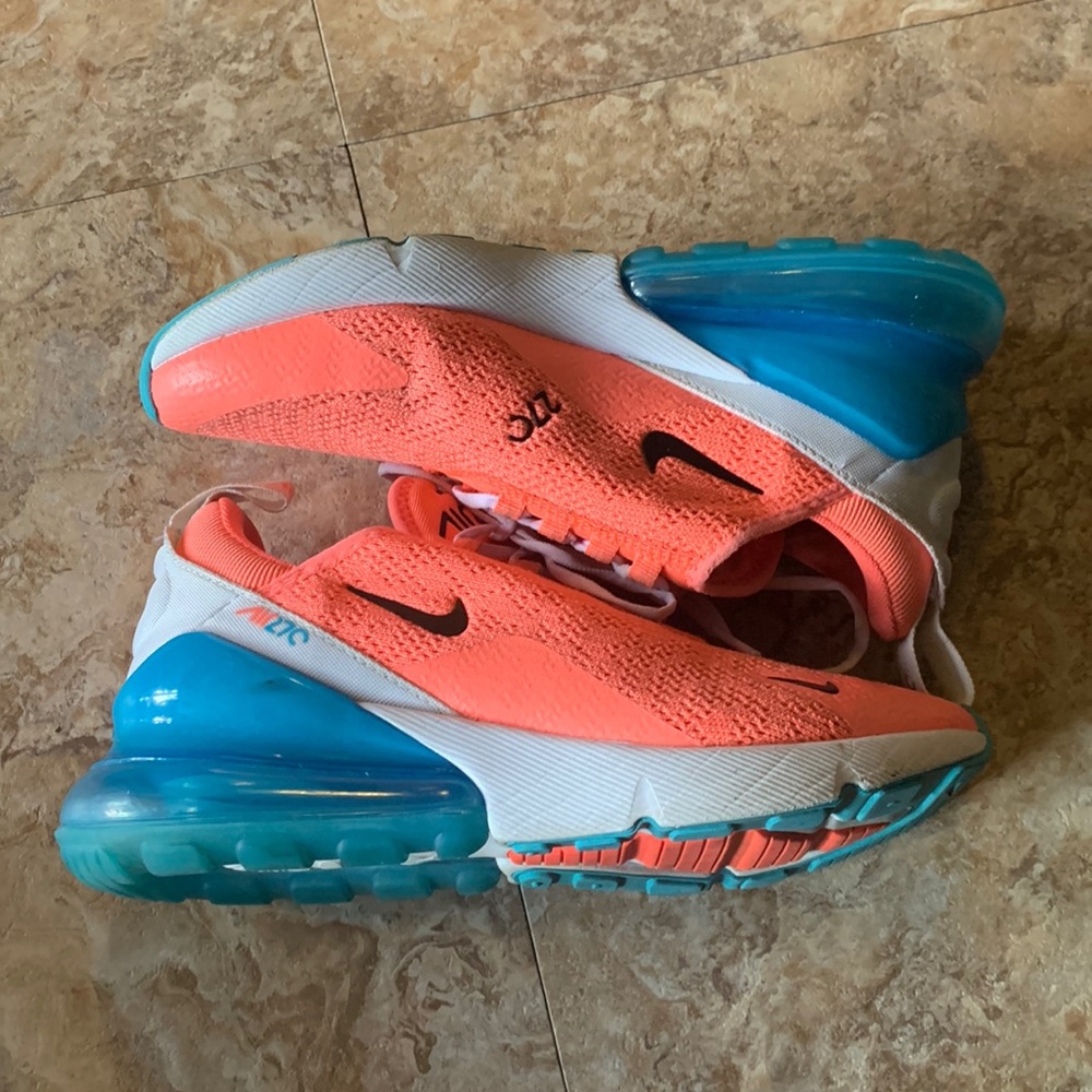 Nike women’s Air maxes 270 “Lava Glow”